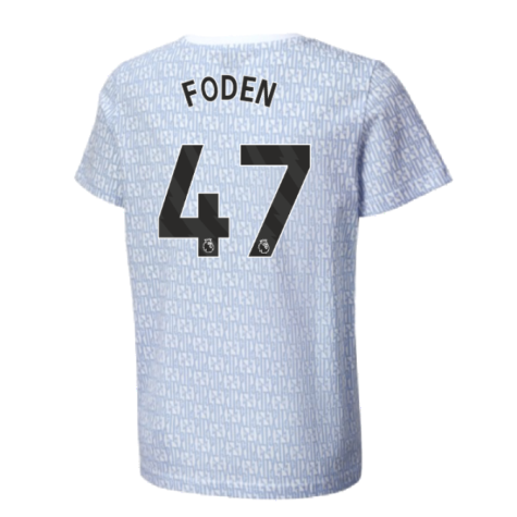 2024-2025 Man City ftblCulture Tee AOP (Light Blue) (Foden 47)