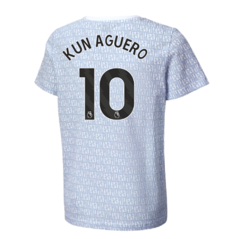 2024-2025 Man City ftblCulture Tee AOP (Light Blue) (Kun Aguero 10)