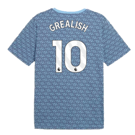 2024-2025 Man City ftblCulture Tee AOP (Navy) (Grealish 10)