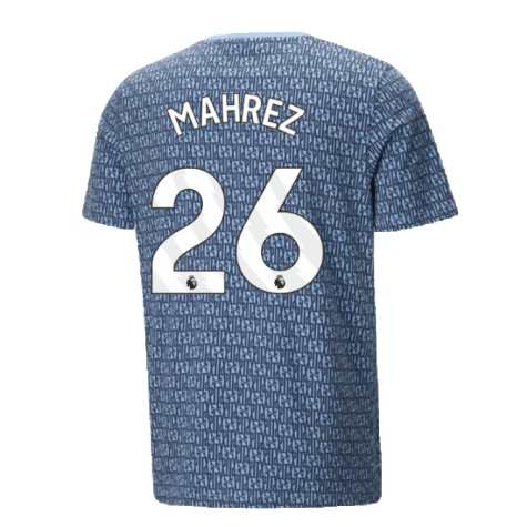 2024-2025 Man City ftblCulture Tee AOP (Navy) - Kids (Mahrez 26)