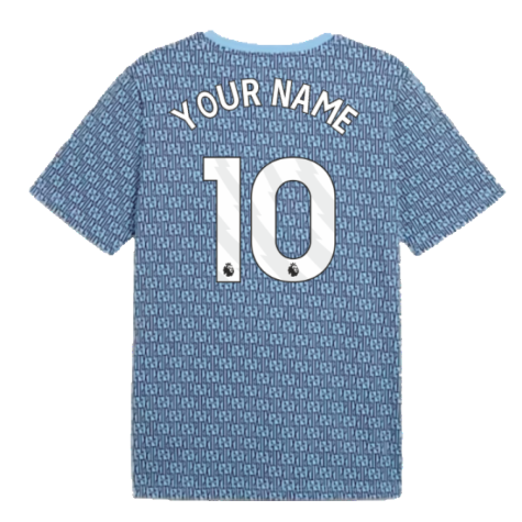 2024-2025 Man City ftblCulture Tee AOP (Navy) (Your Name)