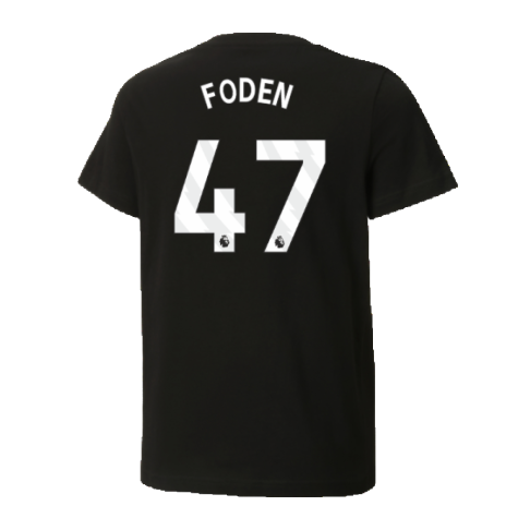 2024-2025 Man City ftblCulture Tee (Black) (Foden 47)