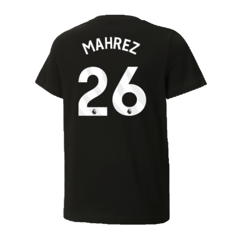 2024-2025 Man City ftblCulture Tee (Black) - Kids (Mahrez 26)