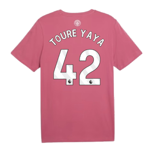 2024-2025 Man City ftblCulture Tee (Dusty Orchid) (Toure Yaya 42)