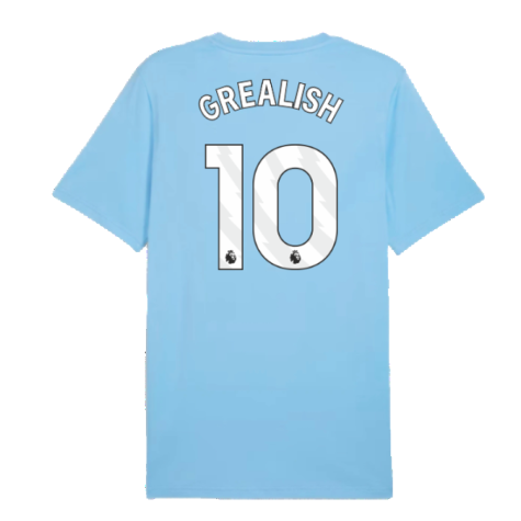 2024-2025 Man City ftblCulture Tee (Light Blue) (Grealish 10)