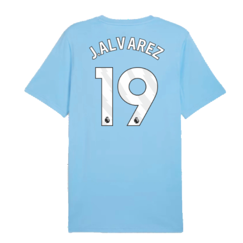 2024-2025 Man City ftblCulture Tee (Light Blue) (J.Alvarez 19)