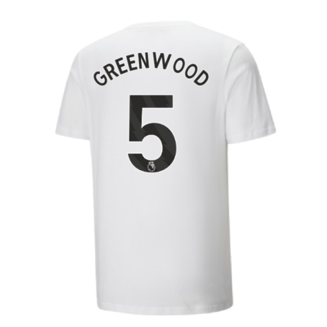 2024-2025 Man City ftblCulture Tee (White) (Greenwood 5)