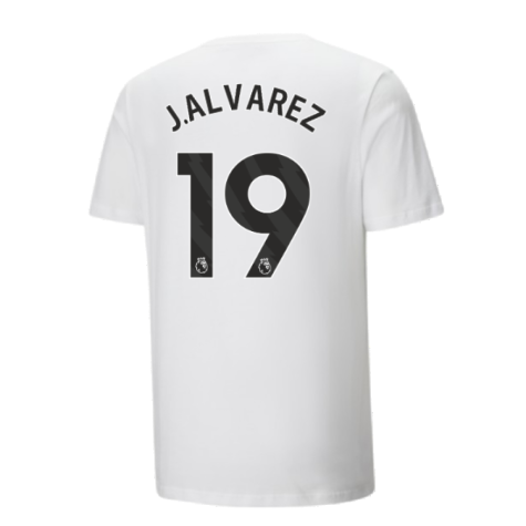 2024-2025 Man City ftblCulture Tee (White) (J.Alvarez 19)