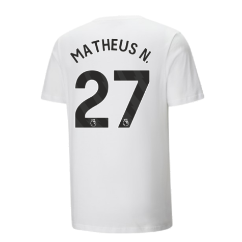 2024-2025 Man City ftblCulture Tee (White) (Matheus N. 27)