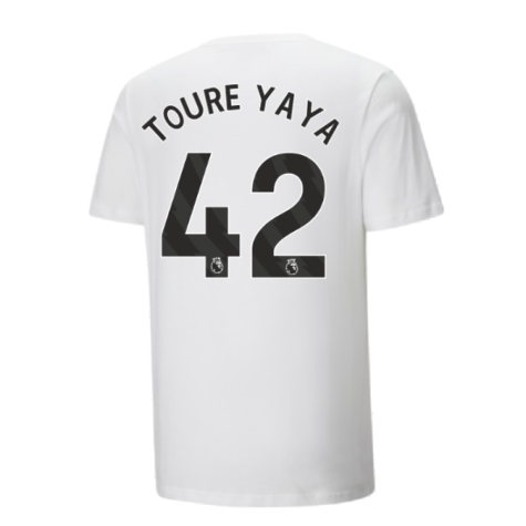 2024-2025 Man City ftblCulture Tee (White) (Toure Yaya 42)