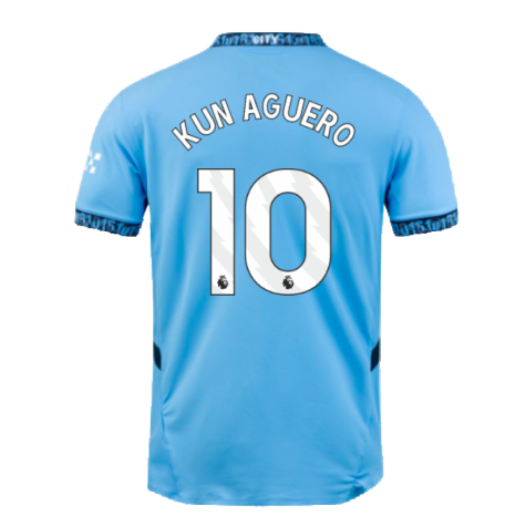 2024-2025 Man City Home Authentic Shirt (Kun Aguero 10)