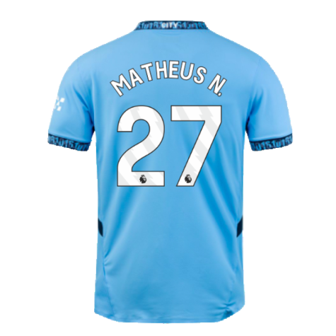 2024-2025 Man City Home Authentic Shirt with packaging (Matheus N. 27)