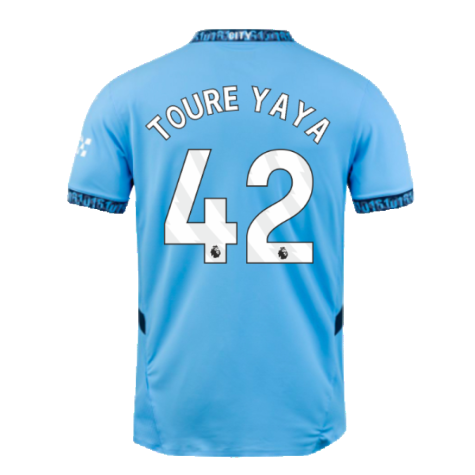 2024-2025 Man City Home Authentic Shirt with packaging (Toure Yaya 42)