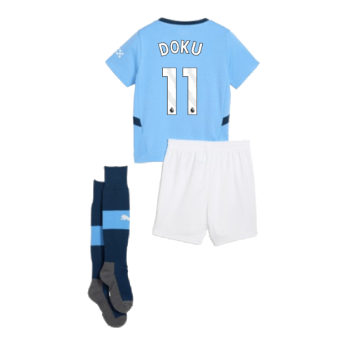 2024-2025 Man City Home Mini Kit (Doku 11)