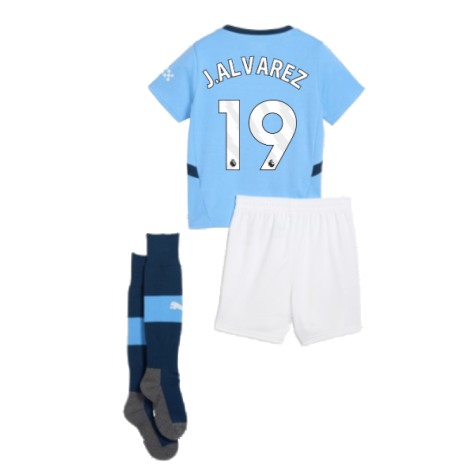 2024-2025 Man City Home Mini Kit (J.Alvarez 19)