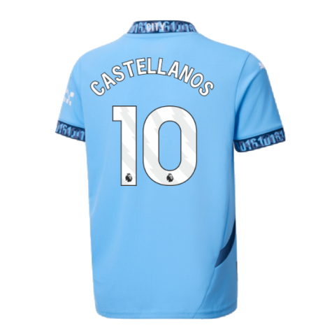 2024-2025 Man City Home Shirt (Kids) (Castellanos 10)