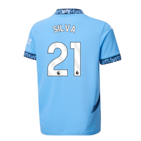 2024-2025 Man City Home Shirt (Kids) (Silva 21)