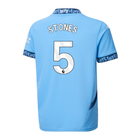 2024-2025 Man City Home Shirt (Kids) (Stones 5)