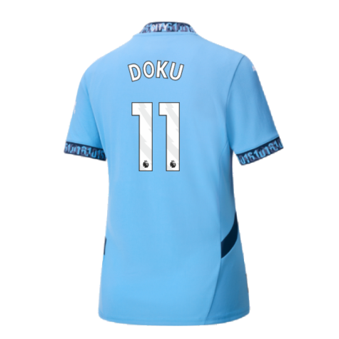 2024-2025 Man City Home Shirt (Womens) (Doku 11)