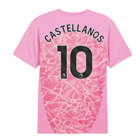 2024-2025 Man City Pre-Match Shirt (Pink) (Castellanos 10)