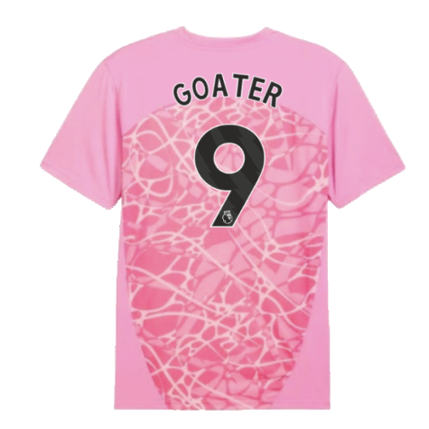 2024-2025 Man City Pre-Match Shirt (Pink) (Goater 9)