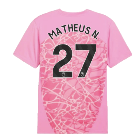 2024-2025 Man City Pre-Match Shirt (Pink) (Matheus N. 27)