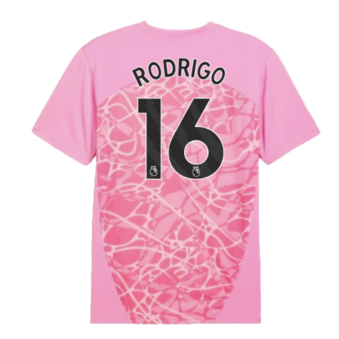 2024-2025 Man City Pre-Match Shirt (Pink) (Rodrigo 16)