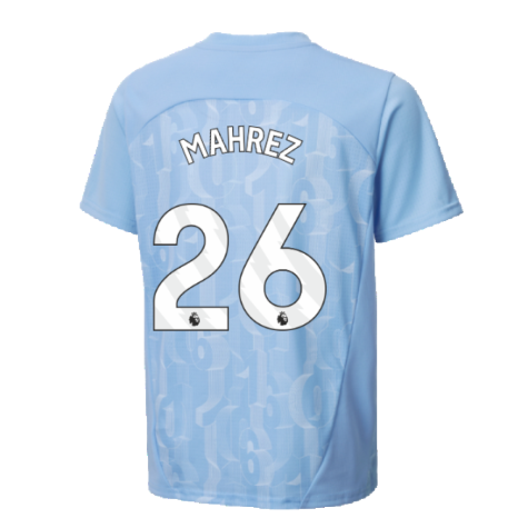 2024-2025 Man City Prematch SS Shirt (Light Blue) - Kids (Mahrez 26)