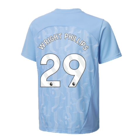 2024-2025 Man City Prematch SS Shirt (Light Blue) - Kids (Wright Phillips 29)