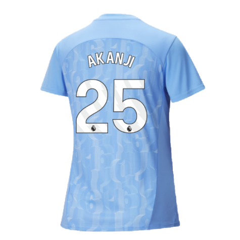 2024-2025 Man City Prematch SS Shirt (Light Blue) - Womens (Akanji 25)