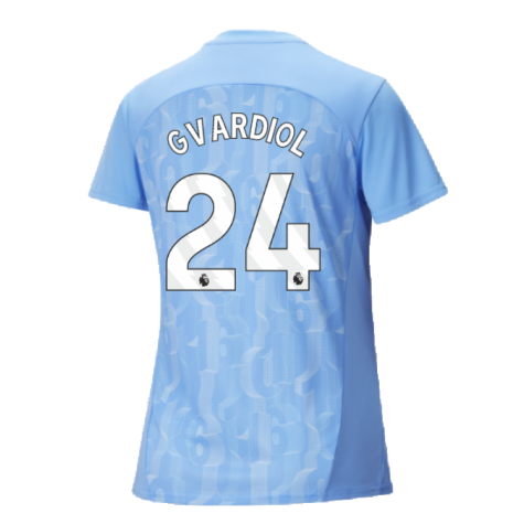 2024-2025 Man City Prematch SS Shirt (Light Blue) - Womens (Gvardiol 24)