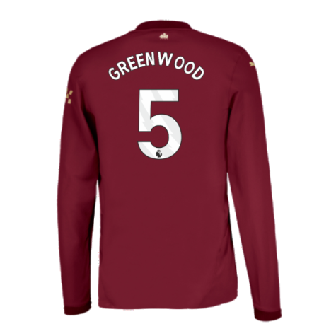 2024-2025 Man City Third Long Sleeve Authentic Shirt (Greenwood 5)