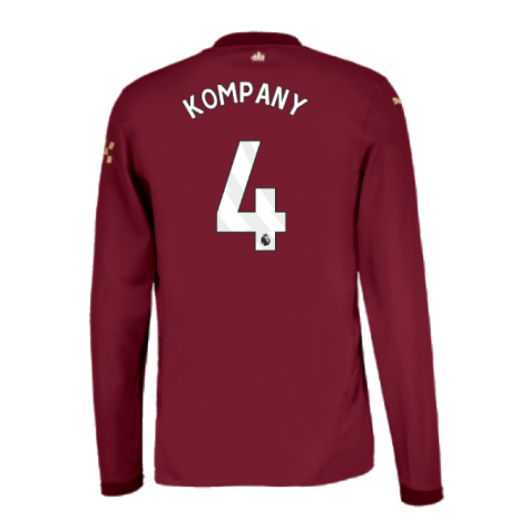 2024-2025 Man City Third Long Sleeve Authentic Shirt (Kompany 4)