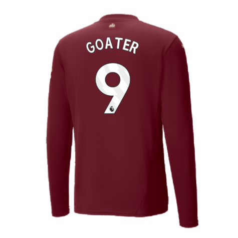 2024-2025 Man City Third Long Sleeve Shirt (Goater 9)