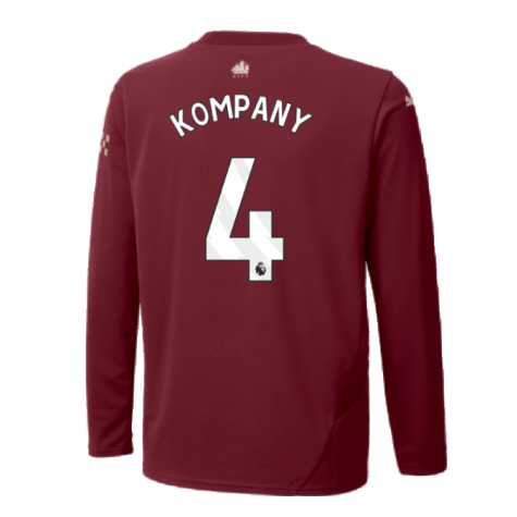 2024-2025 Man City Third Long Sleeve Shirt (Kids) (Kompany 4)