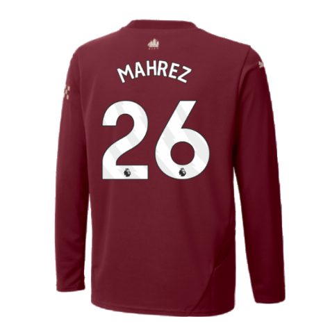 2024-2025 Man City Third Long Sleeve Shirt (Kids) (Mahrez 26)