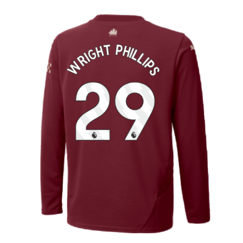 2024-2025 Man City Third Long Sleeve Shirt (Kids) (Wright Phillips 29)