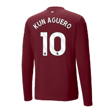 2024-2025 Man City Third Long Sleeve Shirt (Kun Aguero 10)