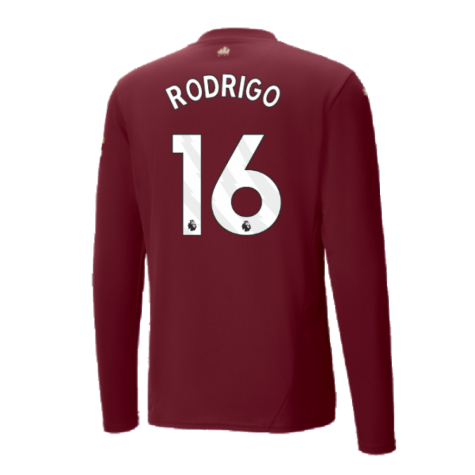 2024-2025 Man City Third Long Sleeve Shirt (Rodrigo 16)