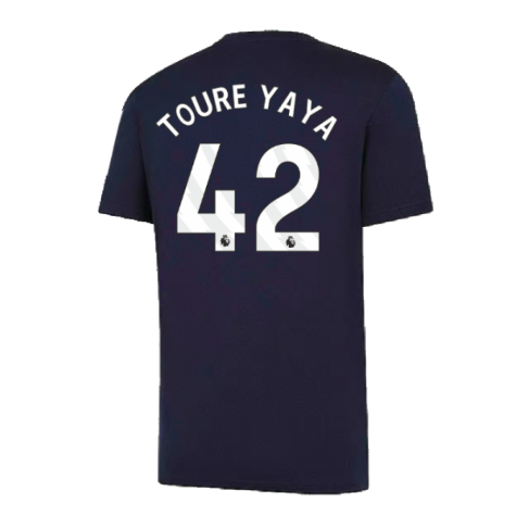 2024-2025 Man City Training Shirt (Inky Blue) - Kids (Toure Yaya 42)