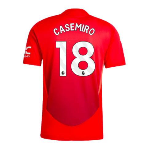 2024-2025 Man Utd Authentic Home Shirt (Casemiro 18)