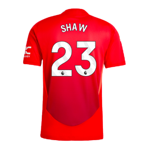 2024-2025 Man Utd Authentic Home Shirt (Shaw 23)