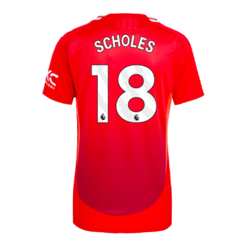 2024-2025 Man Utd Authentic Home Shirt (Womens) (Scholes 18)