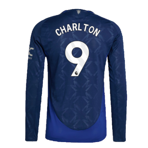 2024-2025 Man Utd Authentic Long Sleeve Away Shirt (Charlton 9)