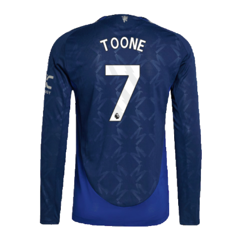 2024-2025 Man Utd Authentic Long Sleeve Away Shirt (Toone 7)