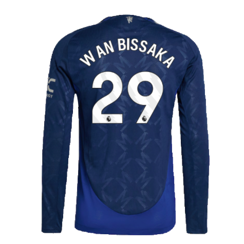 2024-2025 Man Utd Authentic Long Sleeve Away Shirt (Wan Bissaka 29)