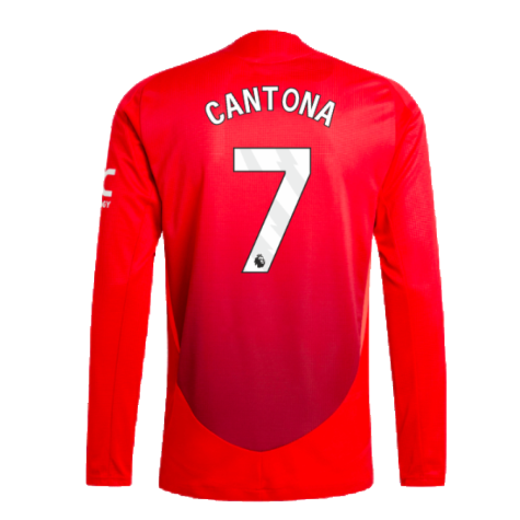 2024-2025 Man Utd Authentic Long Sleeve Home Shirt (Cantona 7)