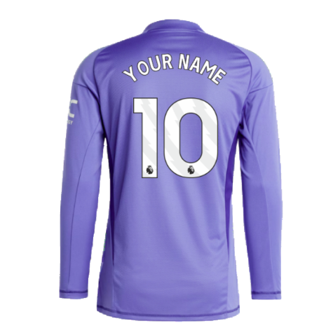 2024-2025 Man Utd Home LS Goalkeeper Shirt (Purple) (Your Name)