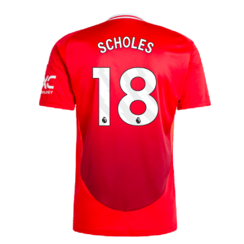 2024-2025 Man Utd Home Shirt (Scholes 18)