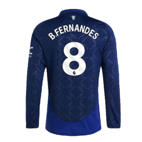 2024-2025 Man Utd Long Sleeve Away Shirt (B.Fernandes 8)